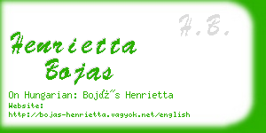 henrietta bojas business card